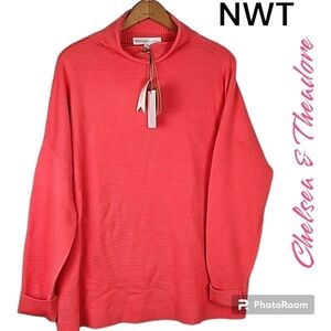 Chelsea & Theadore Sweater Dolman Sleeve Low Cowl XL NWT